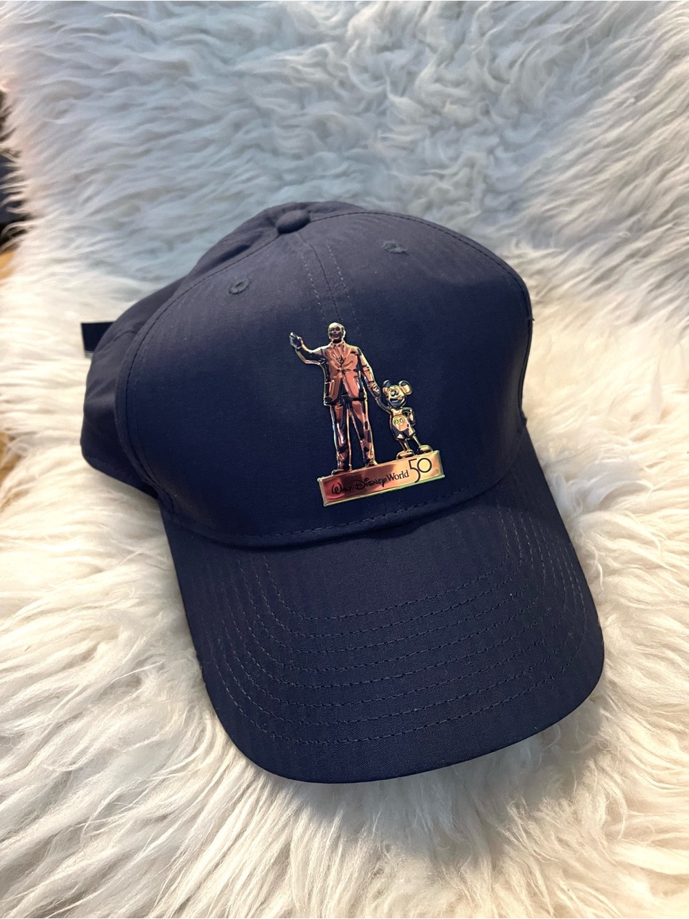 Walt Disney World 50 Mickey Mouse Nike Hat Cap Legacy91 Dri Fit Blue Adjustable